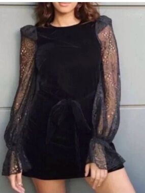 Nwt Vampires Wife X H&M  Neo Gothic Velvet lace Dress